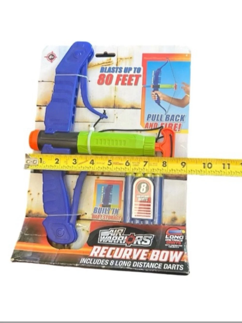 Air Warriors Recurve Bow Pull Back & Fire Long Distance Dart Blast Shoots 80 FT
